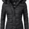 Marikoo Winterjassen Winterjas Unique Dames Zwart -Mode Kleding 04e8378a35817a421c98141d5fe9a7e2