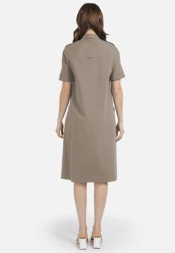 HELMIDGE Midi Jurken Jurk Dames Beige -Mode Kleding 08f7152168dd6748555d4da8cf50b415