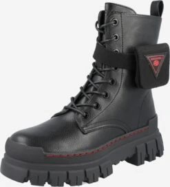 Dockers By Gerli Enkellaarsjes Veterlaarsjes Dames Zwart