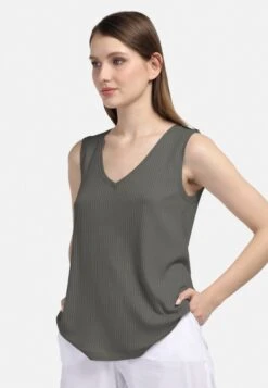 HELMIDGE Mouwloze Shirts Top Dames Groen -Mode Kleding 0dd5a8a083d8c764dea1736f38e2ba50