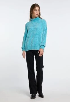 IZIA Fijngebreide Truien Trui Gaya Dames Blauw -Mode Kleding 19cd5b8b565c94b8ea3796cabda45695