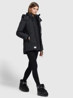 Khujo Winterjassen Winterjas Eunice Dames Zwart -Mode Kleding 2b67448430a9cd9d59d6ba3e6058d4ba