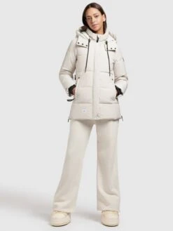 Khujo Winterjassen Winterjas Eunice Dames Offwhite -Mode Kleding 2ff96ddbb89341d72c1fd22539079afd