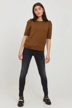 B.young T-shirts Shirt BYPUSTI Dames Bruin -Mode Kleding 5e703736201ca73d5b1cd12b9170cabb