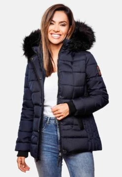 Marikoo Winterjassen Winterjas Unique Dames Nachtblauw -Mode Kleding 60e70f685512eb3573a2998ba78277e1