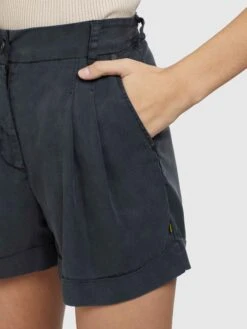 Khujo Shorts Loosefit Bandplooibroek Elida Dames Donkerblauw -Mode Kleding 6248721c7c6fb4fefa55dd6183d669db