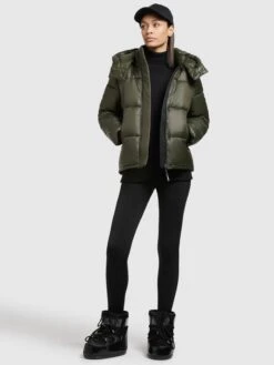 Khujo Winterjassen Winterjas Valona Dames Donkergroen -Mode Kleding 633ff81d13e124c20a685fb6f63902ba