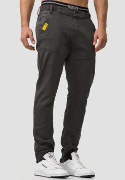 Indicode Jeans Pantalons Tapered Broek Zannes Heren Grijs -Mode Kleding 6aea61894d5a9b2e35262eb376e94b1a