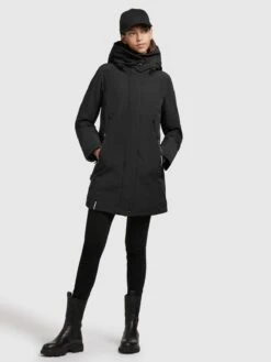 Khujo Winterjassen Winterjas Viona 3 Dames Zwart -Mode Kleding 6cbb67ca8fe2a8c7143f138461d1f61a