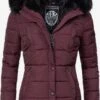 Marikoo Winterjassen Winterjas Lotusblüte Dames Bourgogne -Mode Kleding 6e3120d52d6b21079da356325d9fd96b