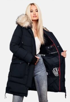 Marikoo Wintermantels Wintermantel Chaskaa Dames Navy -Mode Kleding 79a4653fb43ded0476db9b2860d737ef