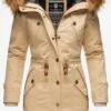 Marikoo Parkas Winterparka La Viva Dames Beige -Mode Kleding 7e51b78c3ea0cbf9b32125157b145196