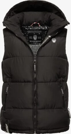Marikoo Bodywarmers Bodywarmer Eisflöckchen Dames Zwart -Mode Kleding 801eb2384aaab81605c3815180c112c9