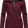 Marikoo Winterjassen Winterjas Manolya Dames Wijnrood -Mode Kleding 8220d916728a2e2fa59cb987c3dc36d5