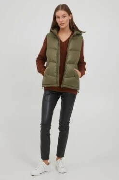 OXMO Bodywarmers Bodywarmer TABITA Dames Olijfgroen -Mode Kleding 8b31b31eb9528135aad638e3a4f82b36