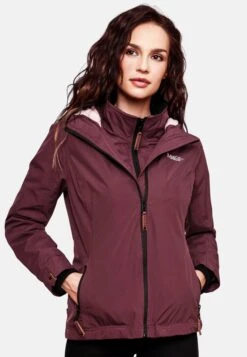 Marikoo Outdoor Jassen Functionele Jas Erdbeere Dames Wijnrood -Mode Kleding 8dab0da81ffe5dcc6f79ac47b53e981c