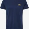 Alpha Industries T-shirts Regular Fit Shirt Heren Navy -Mode Kleding 9361437811a0330d25a76f62d75155ce