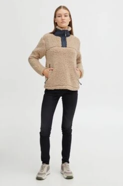 OXMO Truien Trui ELINA Dames Beige -Mode Kleding 94e47fea0cede1c24cff48bcc68265de