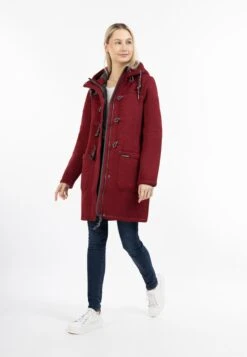 Schmuddelwedda Duffelcoats Tussenmantel Dames Merlot -Mode Kleding a3252b7cca92528fa9c9246ebc03ca53