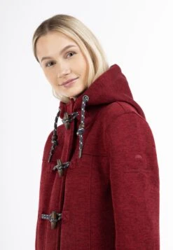 Schmuddelwedda Duffelcoats Tussenmantel Dames Merlot -Mode Kleding a42e8d26e47ed05b15f94b3349cd053e