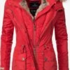 Marikoo Parkas Winterparka Grinsekatze Dames Rood 2 Marikoo Parkas Winterparka Grinsekatze Dames Rood -Mode Kleding a685eb4d8480f89dc3f9be2492c2cbf2