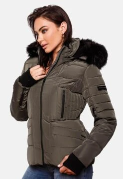 Navahoo Winterjassen Winterjas Adele Dames Taupe -Mode Kleding a6aae830b5fd3cab99fd8ddf76d29254