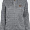 OXMO Outdoor Jassen Fleece Jas Pebbles Dames Grijs -Mode Kleding ad99e2c14ac870fb6579f3107b034942