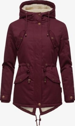 Marikoo Winterjassen Winterjas Manolya Dames Wijnrood -Mode Kleding b407be26b95d024629b8f59578be1e28