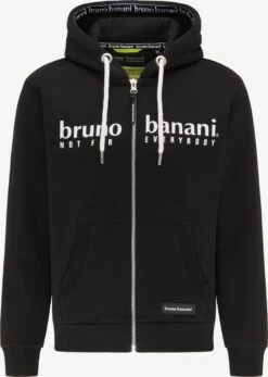 Bruno Banani Sweatvesten Met Capuchon Sweatvest Parker Heren Zwart
