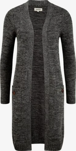 OXMO Vesten Gebreid Vest Dames Grijs / Donkergrijs