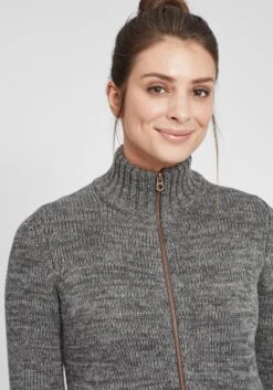 OXMO Vesten Gebreid Vest Dames Grijs 6 OXMO Vesten Gebreid Vest Dames Grijs -Mode Kleding d2be970ce08d546861a93c0ee76b55d2