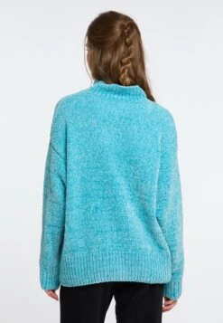 IZIA Fijngebreide Truien Trui Gaya Dames Blauw -Mode Kleding d4127170c7e014b6595c7a378bcc522d