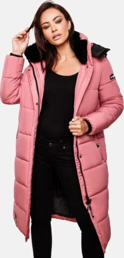 Marikoo Wintermantels Wintermantel Dames Roze -Mode Kleding d96ec0ae0b4641a1b38c0ab025e1f0ce
