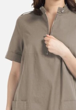 HELMIDGE Midi Jurken Jurk Dames Beige -Mode Kleding dbdca72316c99f2a530a7406f1d4238d