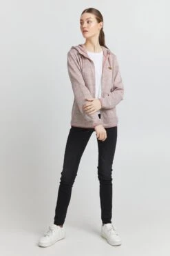 OXMO Outdoor Jassen Fleece Jas Pebbles Dames Roze -Mode Kleding de493b0ba04edb1d6b777ab7a1780a70