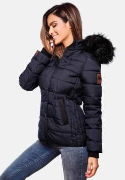 Marikoo Winterjassen Winterjas Unique Dames Nachtblauw -Mode Kleding e9ddf57d8391c8d4161c417c25e73082