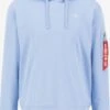 Alpha Industries Hoodies Sweatshirt X-Fit Heren Lichtblauw