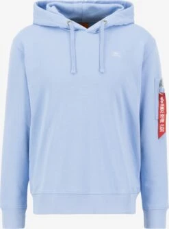 Alpha Industries Hoodies Sweatshirt X-Fit Heren Lichtblauw
