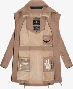 Marikoo Parkas Tussenparka Dames Donkerbeige -Mode Kleding f2667f479b18d66b0aaf21994a66c511