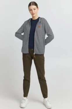 OXMO Outdoor Jassen Fleece Jas Pebbles Dames Grijs -Mode Kleding f7fa3b79808c56756c27f3bba4f618e2