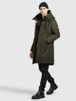 Khujo Wintermantels Winterjas Tuck Heren Olijfgroen -Mode Kleding fecbbcbea73139be555c0a168afff47e